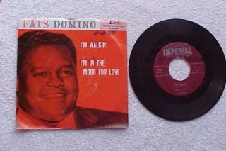 21 Vintage 45 RPM Records,Fats Domino, The Ventures,Carl Stevens,The