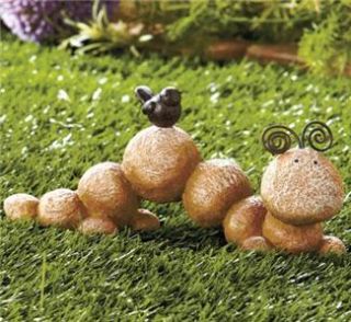 Decorative Garden Patio Caterpillar Stone Critter Lawn Sculpture