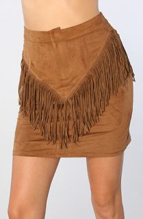  wild ranger stretch faux suede skirt in saddle sale $ 21 95 $ 64 00