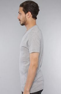 Star The Grandad VNeck Tee in Grey Heather