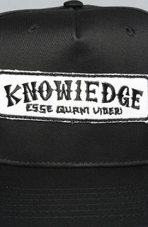 Know1edge The Smith Snapback Cap in Black