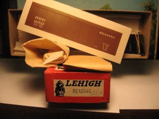  Lehigh Models of Allentown PA Reading Box Car Kit