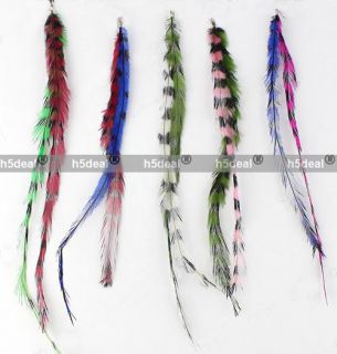 Long Synthetic Hair Extension Feather Kit Multi Color Z