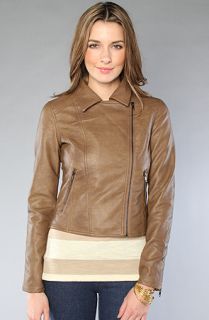 Obey The Trespassing Moto Jacket in Tan