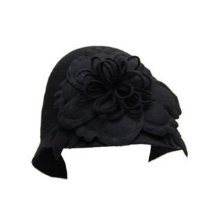 Fashion Ball Cap Trilby Fedora Women Style Hat Wool Trendy Black