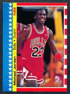 1987 88 Fleer Sticker 2 Michael Jordan 2nd Year Insert