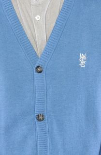 WeSC The Borik Cardigan in Clear Blue Melange