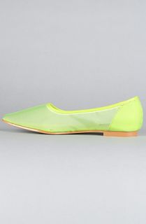 Cheap Monday The Point Net Shoe in Neon Green