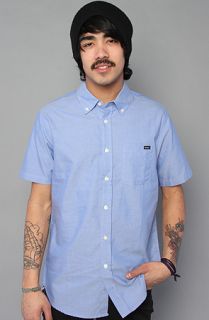 RVCA The Thatll Do SS Buttondown Shirt in Blue