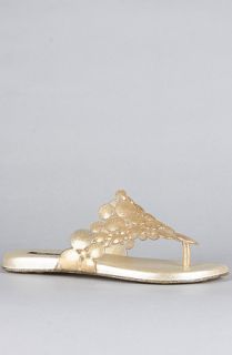 Melissa Shoes The Fontessa x Gaetano Pesce Flip Flop in Gold