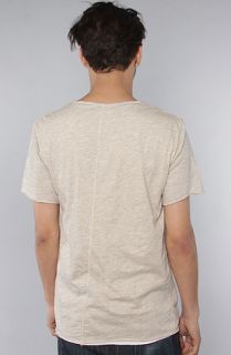 Shades Of Grey The Asymmetrical 2 Layer Tee in Beige White  Karmaloop