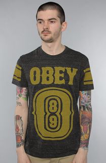 Obey The O89 Jersey TriBlend Tee in Heather Onyx