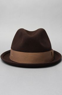 Brixton The Gain Fedora in Coffee Felt