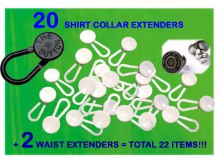 20 Shirt Collar Extenders 2 Waist Button Extender 22