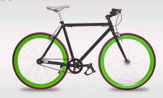 Fixie Fixed Gear Flip Flop Hub Alloy Bike Bicycle 54cm Matt Black w