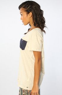 Makia The Solid Contrast Pocket Tee in Heather Gray White  Karmaloop
