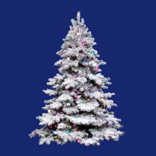 pre lit artificial christmas tree from the flocked alaskan
