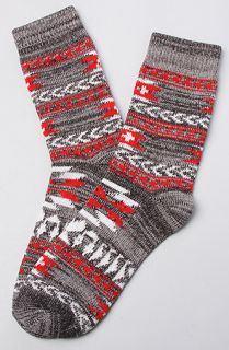 Free People The Southwestern Boot Sock in Charcoal Combo  Karmaloop