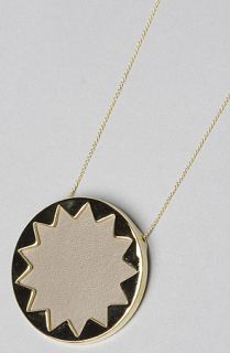 House of Harlow 1960 The Sunburst Pendant on Chain in Khaki