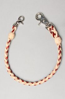 Holliday The Leather Braided Rein in Oxblood and Natural with Silver