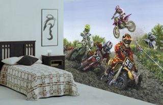 Motocross Extreme Sport Wall Mural 10 5Wide by 8High