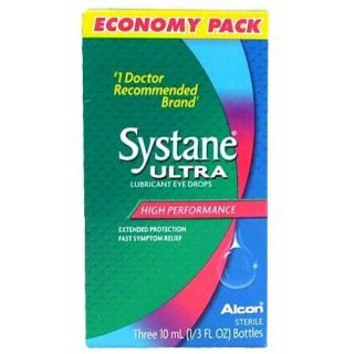 Systane Ultra Lubricant Eye Drops 3 10 ml Bottles Each