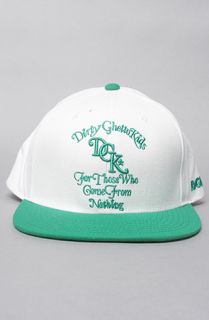 DGK The From Nothing Snapback Cap in White Green