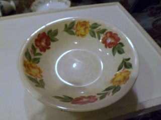 Vintage Paden City Pottery Shenandoah Ware Floral Serving Bowl 8 3 4