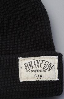 Brixton The Borrego Beanie in Black Concrete