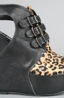 Ego and Greed The Geneva Shoe in Black and Leopard