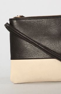 Accessories Boutique The Colorblock Clutch in Black and Ivory