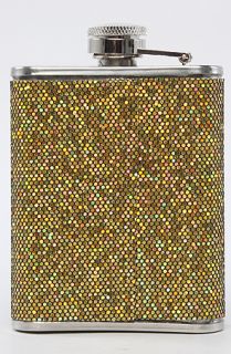 Wild Eye Designs The Mini Drinking Flask in Gold Glitter3 fl Oz