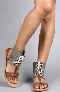 Sorel The Lake Boot Sandal in Surplus Green