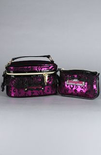 Betsey Johnson The Betseyville Lacey Lips 3 Piece Costetic Pouch