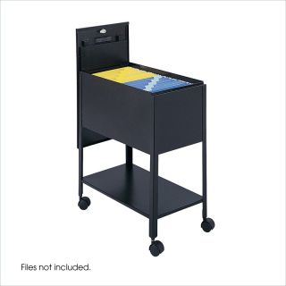 Safco Extra Deep Mobile Letter Size Tub File with Lock in Black [9227]