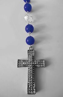 The Lapis Lazuli Deep Blue Gemstone Rosary with 10MM Swarovski