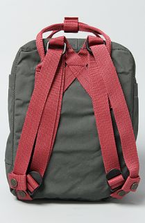 Fjallraven The Kanken Mini Backpack in Forest Green and Ox Red