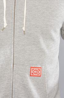 Obey The Trademark Zip Up Hoody in Heather Grey