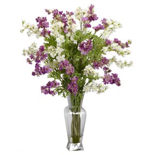  Artificial Silk White Purple Dancing Daisy Flower Arrangement