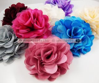 Pic Silk Flower Brooch Hair Pins Clips Accessory New