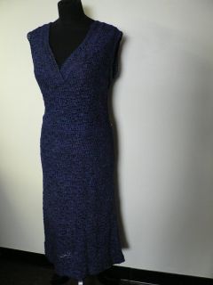  rare 1940s blue knit Dress with jacket Ann Fleischer Hourglass Lattice