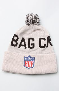 HUF The Hail Mary Beanie in Silver Concrete