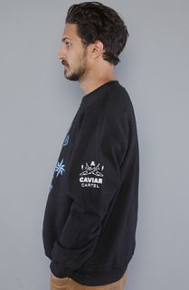 Caviar Cartel The Crest Crewneck Sweatshirt in Black