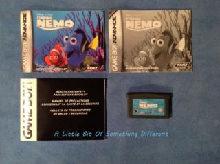 Finding Nemo Game for Gameboy Advance SP Complete CIB