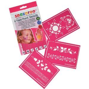 SNAZAROO  Assorted Face Paint Stencils   GIRL  PACK OF 6