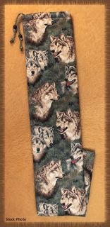  Native American WOLVES Lined Flute Case   Fits up to a 31 Inch Flute