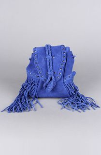 Accessories Boutique The Fringe Crossbody Bag in Blue