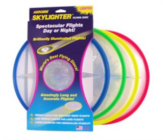  flying disc into the night with the new Skylighter lighted disc