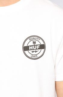 HUF The Quality Shit Tee in White Concrete