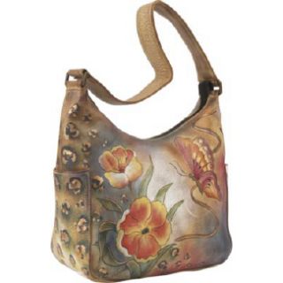 Handbags Anuschka Hobo with Side Pockets   Premi Premium Floral Safar